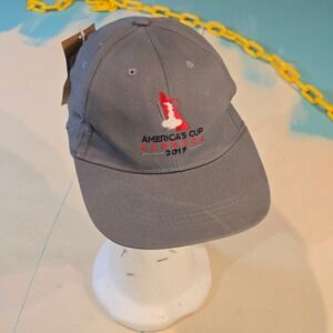 America's Cup Bermuda 2017 Hat Sperry Gray Baseball Cap Adjustable Strapback Tag